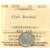 Image 1 : 5-cent 1870 Flat Border ICCS AU55