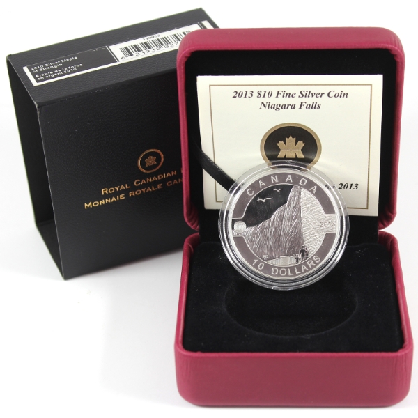 2013 $10 Niagara Falls .9999 Fine Silver Coin (Tax Exempt)