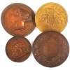 Image 1 : Lot of 4x Electrotype Medals for Display w/ Mounting Posts on Rear. 4pcs