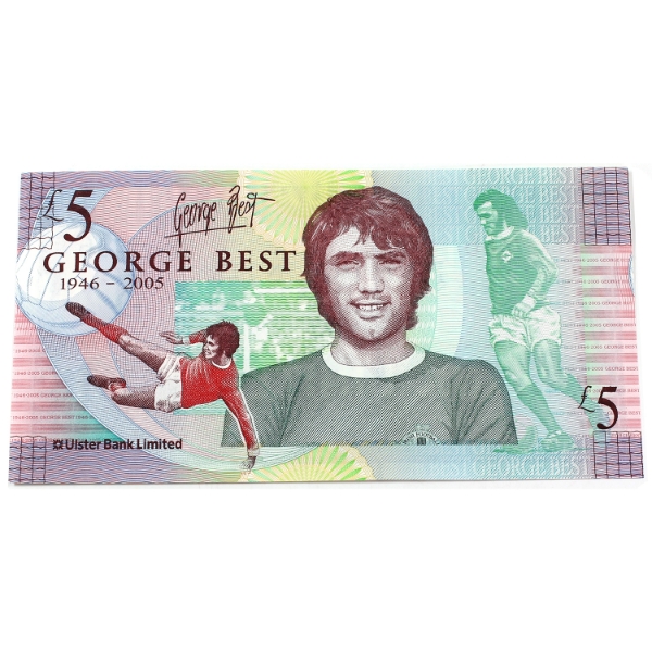 Germany 2006 Ulster Bank Limited 5 Pounds Sterling George Best Commemorative Banknote SN: GB627456