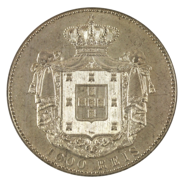 Portugal Silver 1899 1000 Reis UNC+