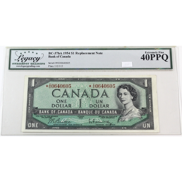 BC-37bA 1954 $1 *I/O Replacement Legacy EF40 PPQ Beattie-Rasminsky SN:*I/O0640605