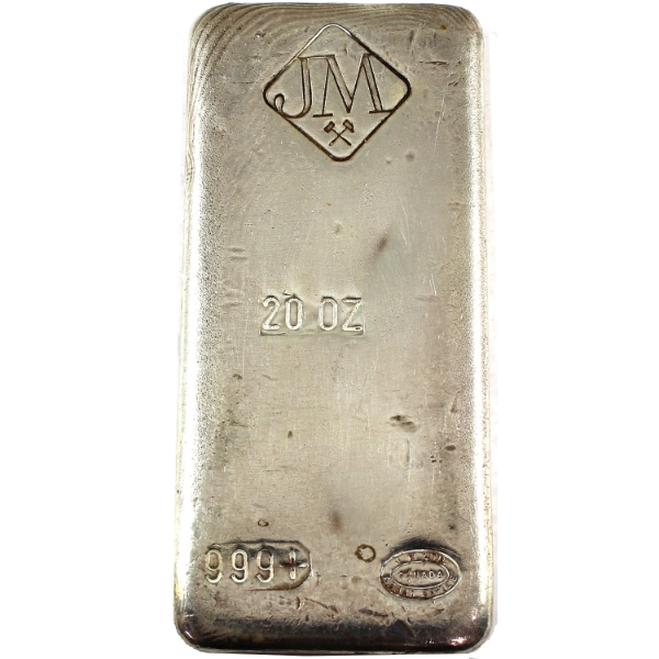 20oz Johnson Matthey Canada Vintage .999+ Silver Bar, SN Absent as Issued. Mintage of <2000 