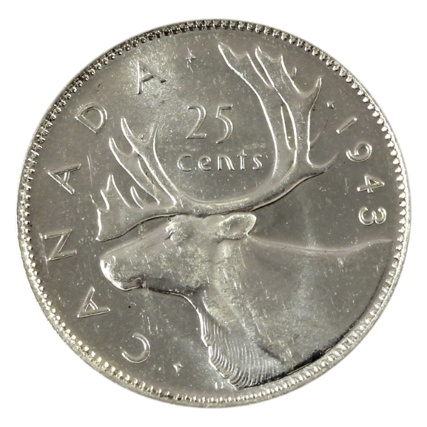 25-cent 1943 Choice BU