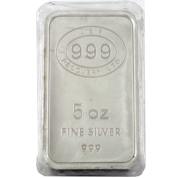 5oz JBR Recovery .999 Fine Silver Bar (Tax Exempt)