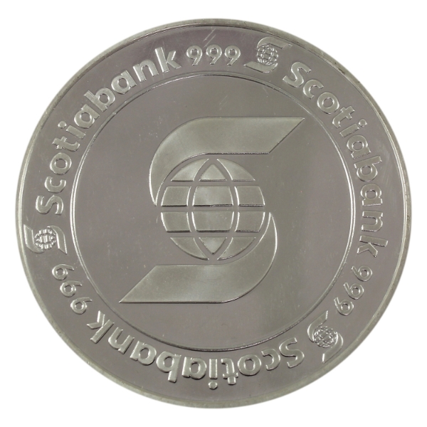 5oz Scotiabank .999 Fine Silver Round (Tax Exempt)