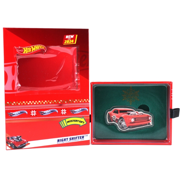 Solomon Islands Silver 2024 $2 Hot Wheels- Night Shifter Mystery Box 1oz .9999 Fine Silver Coin