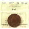 Image 1 : 1-cent 1897 ICCS MS64 Red