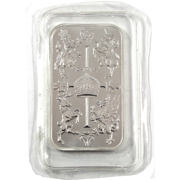 1oz The Royal Mint .9999 Fine Silver Bar, Sealed (Tax Exempt)