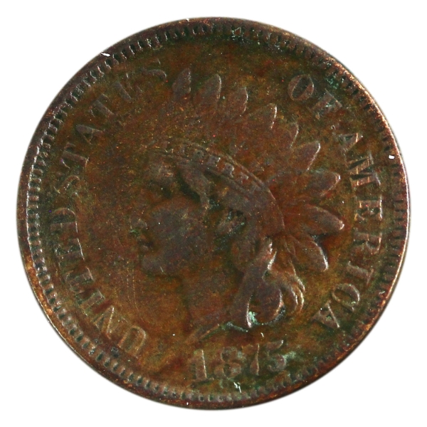 USA 1875 1-cent Indian Head VF