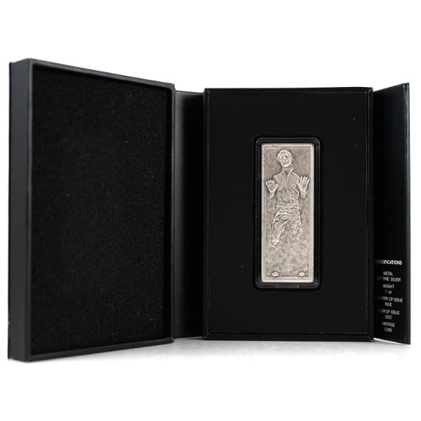 Niue 2022 $1 Star Wars: Han Solo in Carbonite 1oz Fine Silver Bar (Tax Exempt)