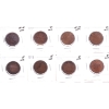 5-cent 1908-1915 Collection in 8-Pocket Sheet. 8pcs.