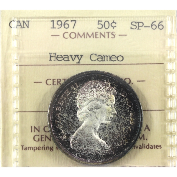 50-cent 1967 ICCS SP66 Heavy Cameo
