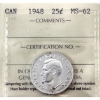 Image 1 : 25-cent 1948 ICCS MS62