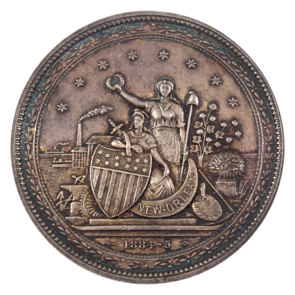 USA 1884-5 World's Industrial & Cotton Centennial Expo Award Medal 68.05g-Silver Gilt, 50.5mm