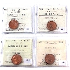 Image 1 : 1-cent 1965 Type 1 (SB P5), Type 2 (SB B5), Type 3 (LB B5) & Type 4 (LB P5) ICCS MS65 Red. 4pcs.