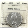 Image 1 : 50-cent 1961 ICCS PL66 Heavy Cameo