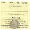 Image 1 : 5-cent 1894 ICCS AU55