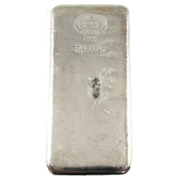20oz Johnson Matthey London .999 Silver Bar. Mintage of <200! (Tax Exempt)
