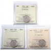 Image 1 : 10-cent 2021, 2022 & 2023 4 Pearls ICCS MS66. 3pcs. 