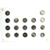 Image 2 : 10-cent 1937-52 George VI Silver Dime 17-coin Collection in Vintage Holder