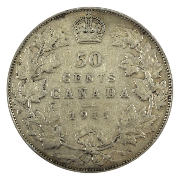 50-cent 1911 VG-F (scratched)