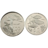 Image 1 : Republic of Seychelles Silver 1978 50 Rupees Squirrel Fish & 100 Rupees Tropical Birds. 2pcs. 