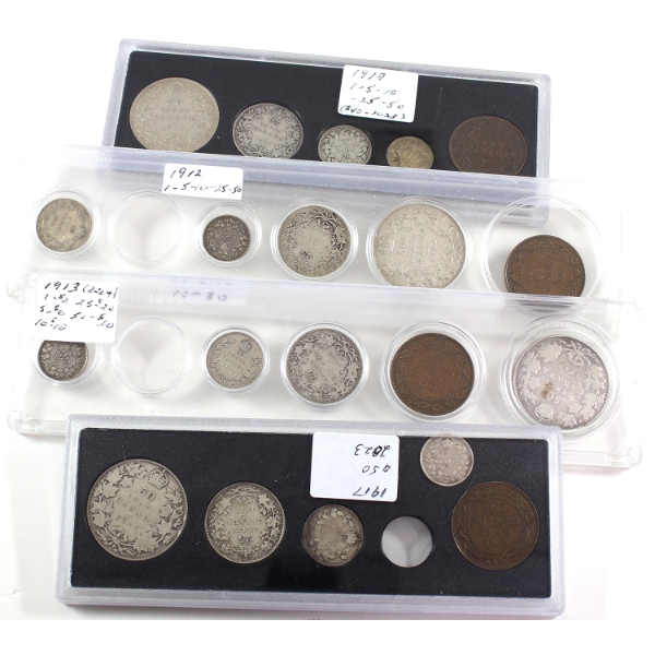 1912-1919 Year Sets. 4pcs.