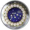Image 12 : 2019 $5 Zodiac 12-Coin .9999 Fine Silver Set in Decorative Box. (Tax Exempt)