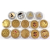 Image 1 : Bulk Lot of Great Britain & USA Gold & Silver Plated Crowns & Medallions. 14pcs.