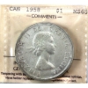 Image 1 : Silver $1 1958 ICCS MS65