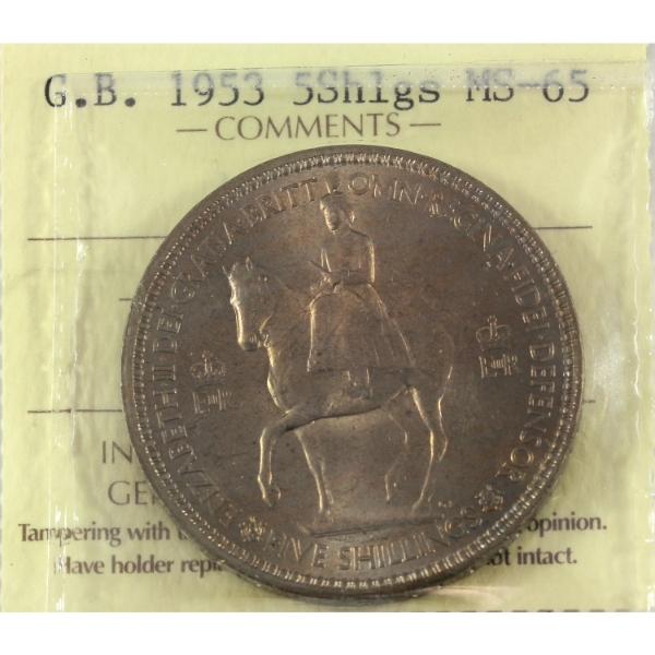Great Britain 1953 5 Shillings ICCS MS65