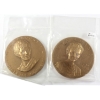 Image 1 : Mary Brooks & Eve Adams Bronze Medals, 75mm. 2pcs.