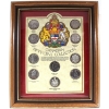 Image 1 : Canadian Fifty Cent 10-coin Collection in Wooden Display frame