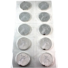 Image 1 : 10x 1oz Sheet of Birds of Prey- Red Tailed Hawk .9999 Fine Silver Coins. 10pcs. (Tax Exempt)