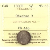 Image 1 : 5-cent 1880H Obv 3 ICCS MS63