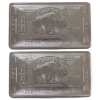 Image 1 : Pair of 1oz USA Buffalo Design .999 Fine Titanium Bars. 2pcs (Tax Exempt)