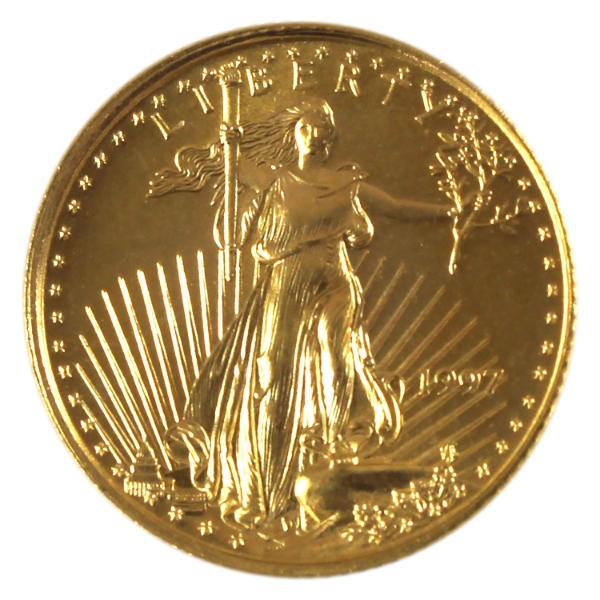 1/10oz USA 1997 $5 Gold Eagle .9999 Fine Gold Coin (Tax Exempt)