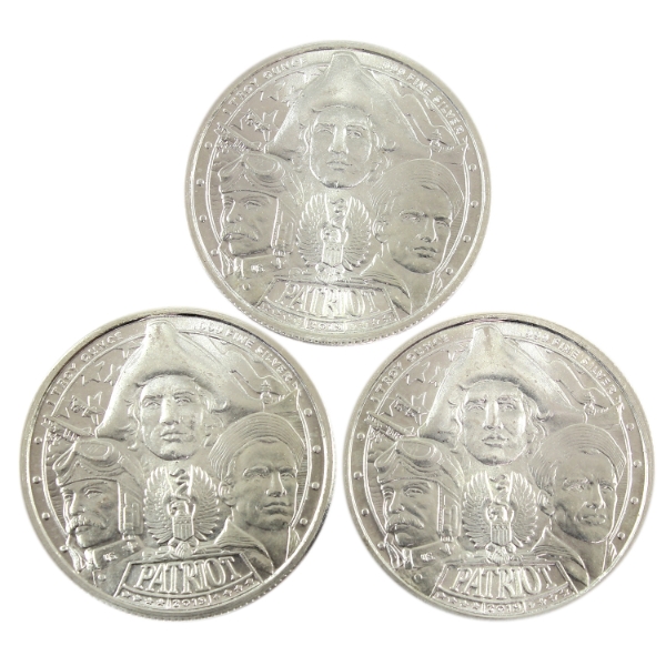 3x 1oz Mason Mint 2019 Don't Tread On Me American Revolution .999 Fine Silver Rounds. 3pcs.