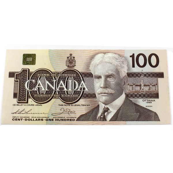 BC-60a-i 1988 $100 UNC or Better Thiessen-Crow SN: AJN0606621