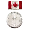 Image 1 : 2x 1oz Beaver Bullion Enameled Canada Flag & The True North- High & Free Fine Silver. 2pcs. 