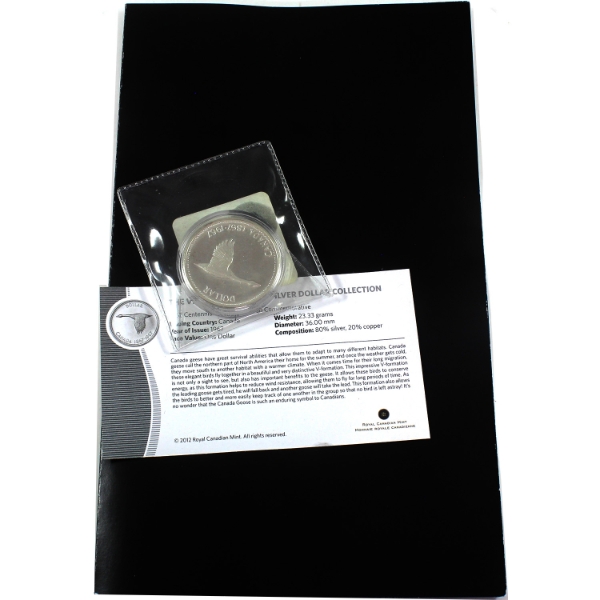 1967 Canada Goose Centennial Silver Dollar in RCM Booklet