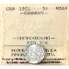 Image 1 : 5-cent 1901 ICCS MS64
