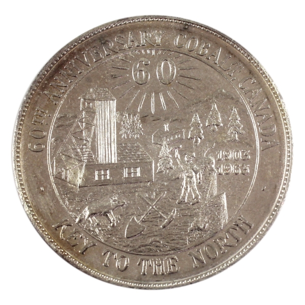 45g Vintage 1963 60th Anniversary Cobalt Ontario .999 Fine Silver Round (Tax Exempt)