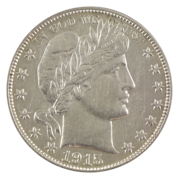 USA Silver 1915S Half Dollar AU-UNC
