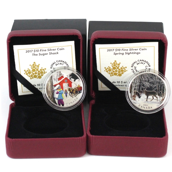 2017 $10 Iconic Canada - The Sugar Shack & Spring Sightings Fine Silver (Tax Exempt)