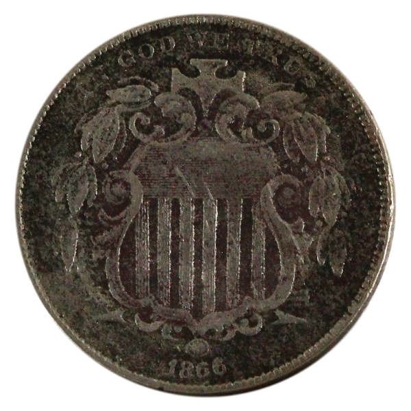 USA 1866 Nickel VF (Impaired)