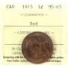 Image 1 : 1-cent 1915 ICCS MS65 Red