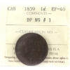 Image 1 : 1-cent 1859 DP N9 #1 ICCS EF40