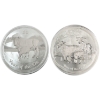 2x 1oz Australia 2009 Year of the Ox & 2015 Year of the Goat .999 Fine Silver Coins. 2pcs 